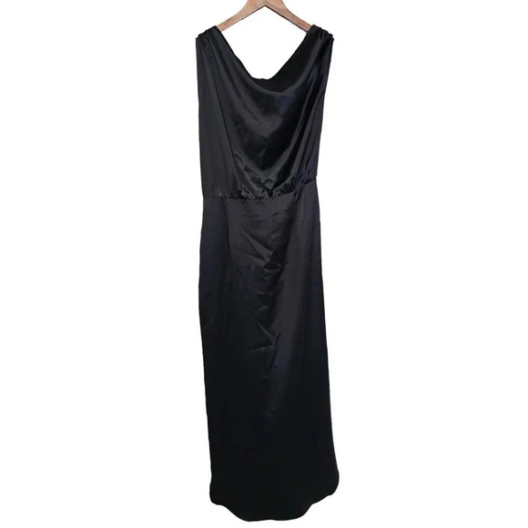 NONchalant Label Dinah One Shoulder Draped Dress Black Size XL NWT - Picture 5 of 8